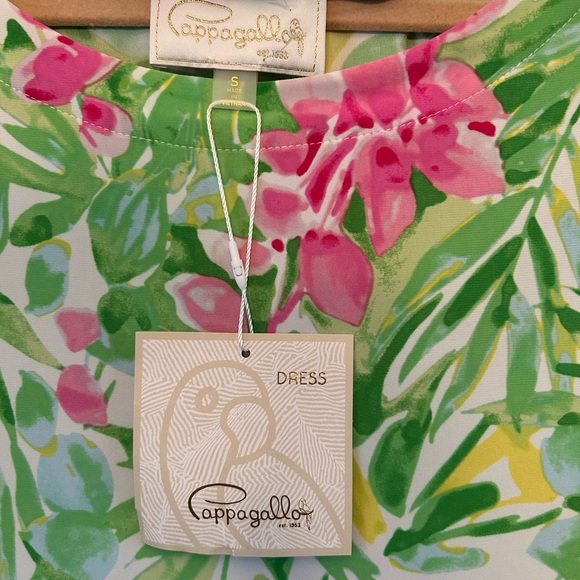 NWT Pappagallo Erika-Dress Parrot Green Multi Size Small - Picture 2 of 4